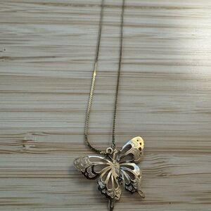 Elegant Gold Butterfly Pendant Necklace